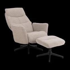 Relaxen|Ygo Relaxfauteuil HALDOR met Poef Monza Beige