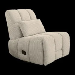 Fauteuils|Ygo Relaxfauteuil RONALDO Ribfluweel Greige