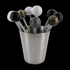 Aperitief & Wijn|Ygo S/12 Cocktailprikkers APRO RVS M/Potje