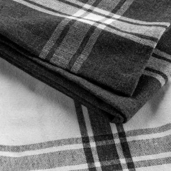 Keukenlinnen|Ygo S/2 Keukenhanddoek TORCHA Katoen Wit/Zwart