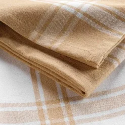 Keukenlinnen|Ygo S/2 Keukenhanddoek TORCHA Katoen Wit/Geel