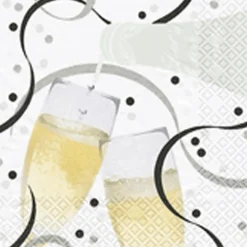 Tafellinnen & -Textiel|Ygo S/20 Serviet CHAMPAGNE Zwart/Geel