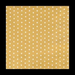 Tafellinnen & -Textiel|Ygo S/20 Serviet STARS Goud