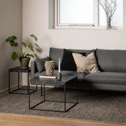 Salontafels & Bijzettafels|Ygo Salontafel AGNES Marquina Marmerlook Zwart