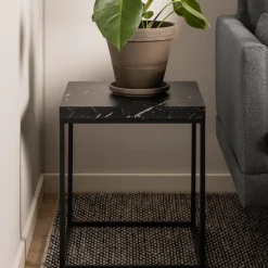 Salontafels & Bijzettafels|Ygo Salontafel AGNES Marquina Marmerlook Zwart