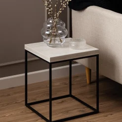 Salontafels & Bijzettafels|Ygo Salontafel AGNES Travertijnlook 40x45