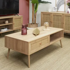 Salontafels & Bijzettafels|Ygo Salontafel CANNA Naturel B110