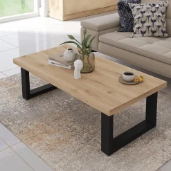 Salontafels & Bijzettafels|Ygo Salontafel CASTELLO 130x65 Lichte Eik