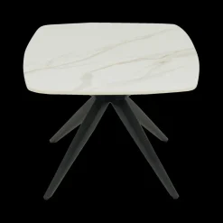 Salontafels & Bijzettafels|Ygo Salontafel DOMINIK 130x46 Keramiek Wit/Cognac