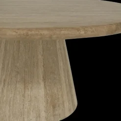 Salontafels & Bijzettafels|Ygo Salontafel ECHO Ø90 Travertin