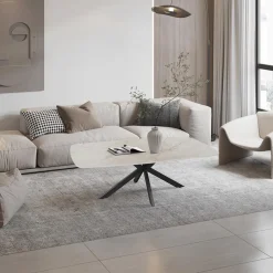 Salontafels & Bijzettafels|Ygo Salontafel HERMES Steenlook Beige 130x70