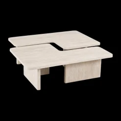 Salontafels & Bijzettafels|Ygo Salontafel ISANDRO 2Del. 120x120 Decor Travertin