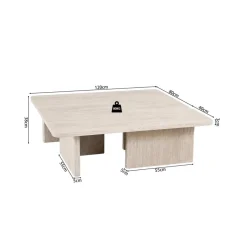 Salontafels & Bijzettafels|Ygo Salontafel ISANDRO 2Del. 120x120 Decor Travertin