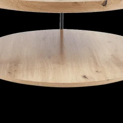 Salontafels & Bijzettafels|Ygo Salontafel JACOB Ø80 M/Onderblad Oude Eik