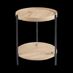 Salontafels & Bijzettafels|Ygo Salontafel JACOB Ø45 M/Onderblad Oude Eik