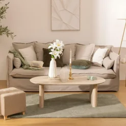 Salontafels & Bijzettafels|Ygo Salontafel LAGOON 120x60 Travertijnlook