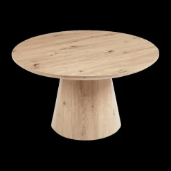 Salontafels & Bijzettafels|Ygo Salontafel LELIE Ø80 Kolompoot Oude Eik