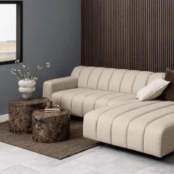 Salontafels & Bijzettafels|Ygo Salontafel LIVA S/2 Rond Bruin Delhi Marmer