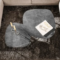 Salontafels & Bijzettafels|Ygo Salontafel LUISA S/2 Organisch Rock