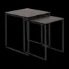 Salontafels & Bijzettafels|Ygo Salontafel MARCO S/2 Keramiek Zwart/Metaal Zwart