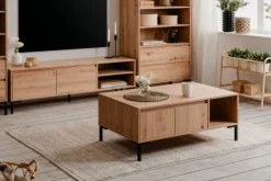 Salontafels & Bijzettafels|Ygo Salontafel MARE Artisan eik/zwart