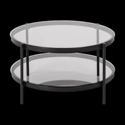 Salontafels & Bijzettafels|Ygo Salontafel METTA Smoked Glass