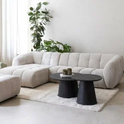 Salontafels & Bijzettafels|Ygo Salontafel NATHAN Ø60 Decor Donkerbruin