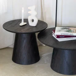 Salontafels & Bijzettafels|Ygo Salontafel NATHAN Ø80 Decor Donkerbruin