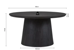 Salontafels & Bijzettafels|Ygo Salontafel NATHAN Ø80 Decor Donkerbruin