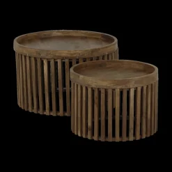 Salontafels & Bijzettafels|Ygo Salontafel NEROTA Massief mango zandkleur