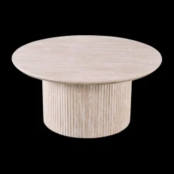 Salontafels & Bijzettafels|Ygo Salontafel PORTO Ø80 Travertijnlook