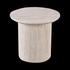 Salontafels & Bijzettafels|Ygo Salontafel PORTO Ø50 Travertijnlook