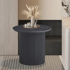 Salontafels & Bijzettafels|Ygo Salontafel PORTO Decor Donkerbruin Ø50