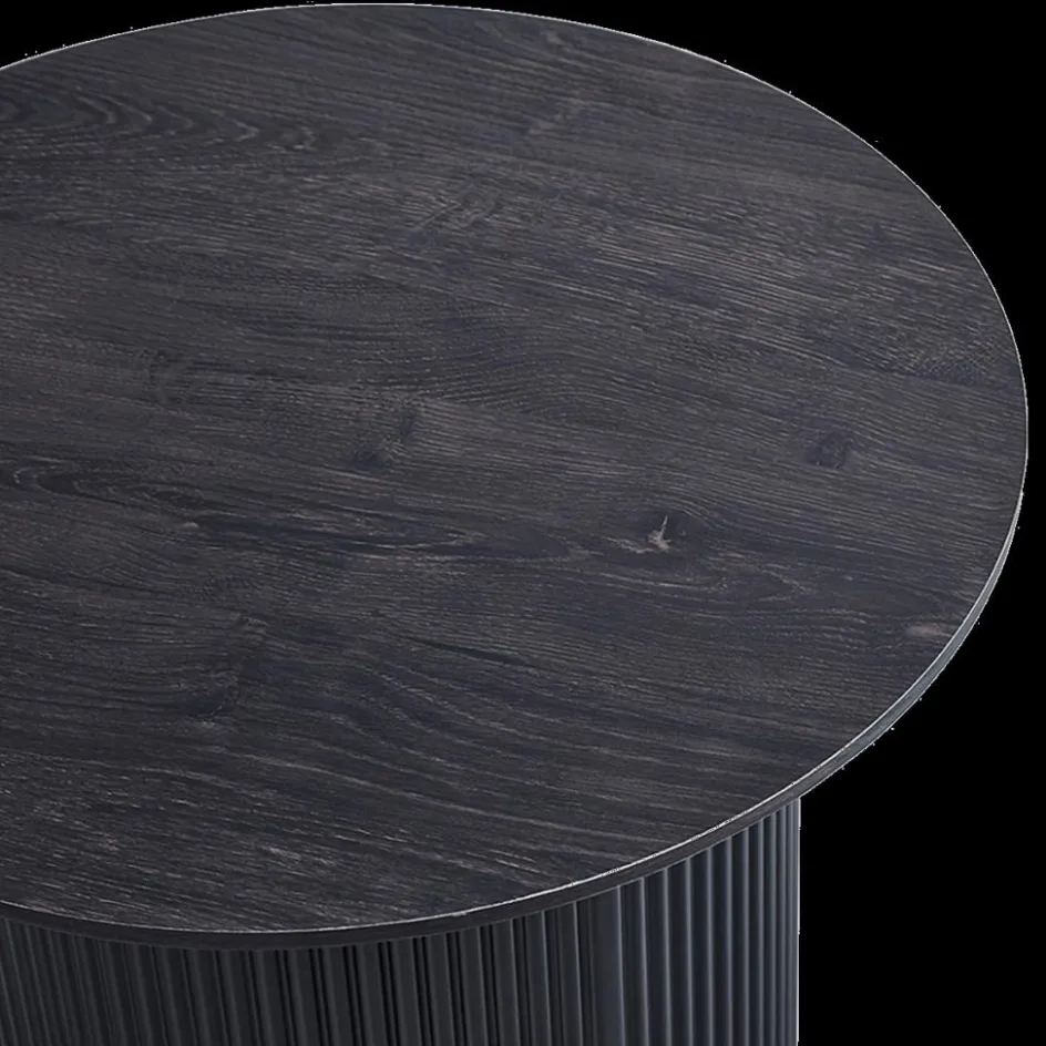 Salontafels & Bijzettafels|Ygo Salontafel PORTO Decor Donkerbruin Ø50