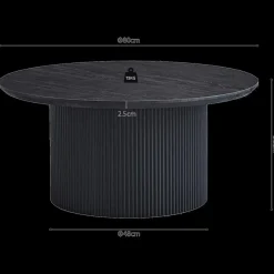 Salontafels & Bijzettafels|Ygo Salontafel PORTO Decor Donkerbruin Ø80