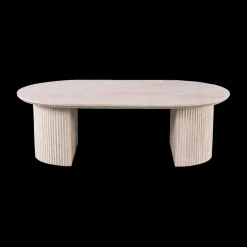 Salontafels & Bijzettafels|Ygo Salontafel PORTO Ovaal 120x70 Travertijnlook