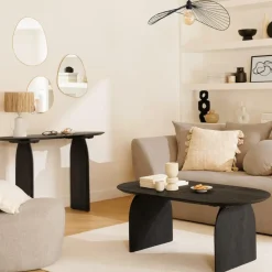 Salontafels & Bijzettafels|Ygo Salontafel POSTURE Mango Zwart