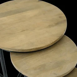 Salontafels & Bijzettafels|Ygo Salontafel S/3 BECCA Rond Mango