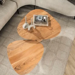 Salontafels & Bijzettafels|Ygo Salontafel Set van 2 FRESCO Driehoekig