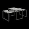Salontafels & Bijzettafels|Ygo Salontafel Set van 2 MARCO Glas Smoke/Metal Black