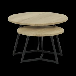 Salontafels & Bijzettafels|Ygo Salontafel Set van 2 ZYAN Natuur