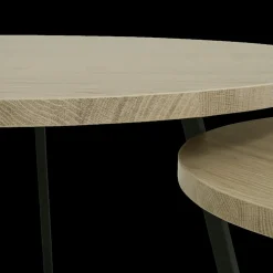 Salontafels & Bijzettafels|Ygo Salontafel Set van 2 ZYAN Misty Oak