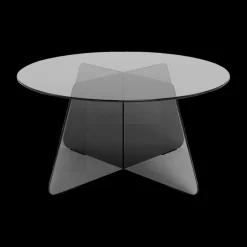 Salontafels & Bijzettafels|Ygo Salontafel SKOGA Ø80 Glass Smoked
