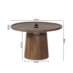 Salontafels & Bijzettafels|Ygo Salontafel TIAGO Ø65 Mango Lichtbruin