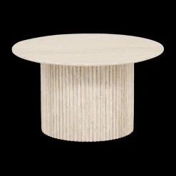 Salontafels & Bijzettafels|Ygo Salontafel XENA Ø80 Travertijnlook