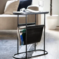 Decoratieve Opbergers|Salontafels & Bijzettafels|Ygo Salontafel/Krantenbak EGGIS Met. Zwart