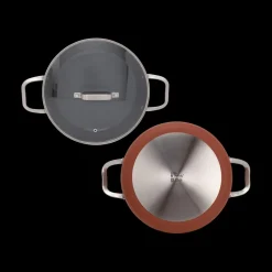 Potten & Pannen|Ygo Sauseerpan CERAPRO Ø28 M/Deksel Terracotta