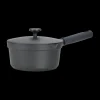 Potten & Pannen|Ygo Sauspan ZANDER Ø18 met Deksel Zwart