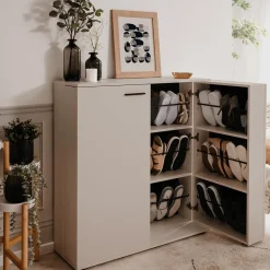 Schoenkasten & Rekken|Ygo Schoenenkast EMILIO B100-H110 Beige