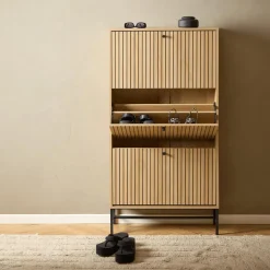 Schoenkasten & Rekken|Ygo Schoenenkast FIEBE 3L Decor Eik B72